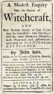 Salem witchcraft account, 1697 Salem witchcraft account, 1697