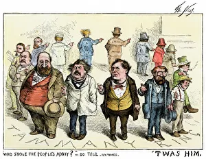 Thomas Nast cartoon about Boss Tweed corruption Thomas Nast cartoon about Boss Tweed corruption