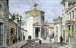 Tower of the Winds in Athens, ancient Greece Tower of the Winds in Athens, ancient Greece