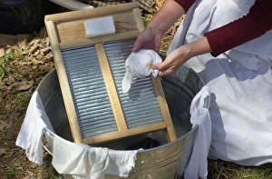 Washboard for scrubbing laundry in the 1800s Washboard for scrubbing laundry in the 1800s