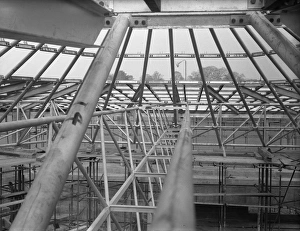 Building of the roof of Chichester Festival Theatre Building of the roof of Chichester Festival Theatre