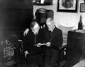Couple celebrating their Golden Wedding anniversary, February 1942 Couple celebrating their Golden Wedding anniversary, February 1942