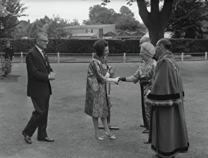 Joan Plowright being greeted by the Mayoress of Chichester, 25 June 1962 Joan Plowright being greeted by the Mayoress of Chichester, 25 June 1962