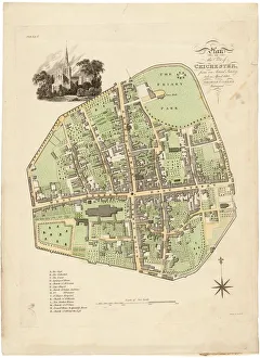 Map of Chichester within the City Walls, 1812 Map of Chichester within the City Walls, 1812