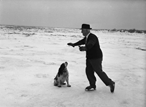 Skating on the sea, Pagham Harbour, 16 Jan 1963 Skating on the sea, Pagham Harbour, 16 Jan 1963