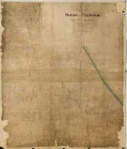 Felpham Tithe Map Print, 26.6 in to 1m scale, c. 1844 Award Edition