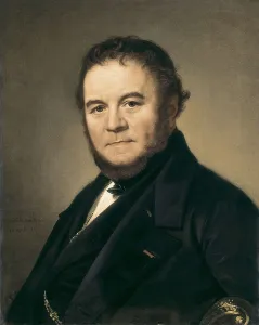 Johan Olaf Sodermark's Oil on Canvas Print of Stendhal