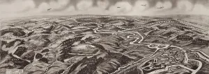 World War 1 Maps Prints: World War 1 Map of the Verdun Battlefield