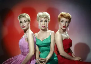 Retro Television Actresses Prints: HOW TO MARRY A MILLIONAIRE, from left: Lori Nelson, Barbara Eden, Merry Anders, 1957-59