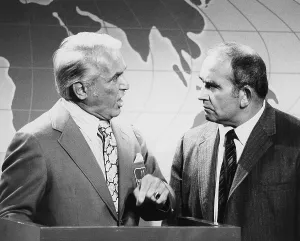 Classic Television Series Prints: THE MARY TYLER MOORE SHOW, from left: Ted Knight, Ed Asner, 1970-77