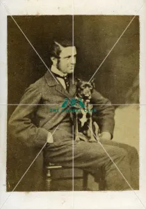 CDV Manchester Terrier Man hand in pocket 1860 CDV Manchester Terrier Man hand in pocket 1860