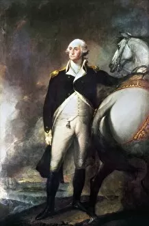 Images Dated 17th May 2010: (1732-1799). 1st President of the United States. At Dorchester Heights during the Siege of Boston