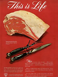 Advertisement for meat from the American Meat Institute, 1945 Advertisement for meat from the American Meat Institute, 1945