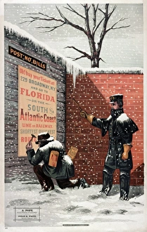 AD: TRAINS, 1879. Advertisement for the Atlantic Coast Line Railroad, with a ticket AD: TRAINS, 1879. Advertisement for the Atlantic Coast Line Railroad, with a ticket
