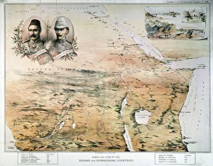 AFRICA: MAP. Birds eye view of the Sudan and surrounding countries AFRICA: MAP. Birds eye view of the Sudan and surrounding countries