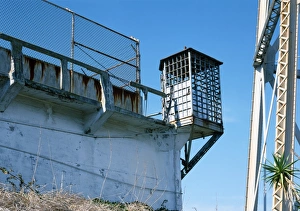 ALCATRAZ, c1980. Guard house at the northeastern corner of the Alcatraz Federal ALCATRAZ, c1980. Guard house at the northeastern corner of the Alcatraz Federal