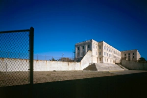 ALCATRAZ, c1980. Northern facade of the Alcatraz Federal Penitentiary cellhouse ALCATRAZ, c1980. Northern facade of the Alcatraz Federal Penitentiary cellhouse