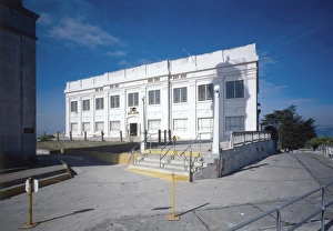 ALCATRAZ, c1980. Southeast facade of the Alcatraz Federal Penitentiary cellhouse ALCATRAZ, c1980. Southeast facade of the Alcatraz Federal Penitentiary cellhouse