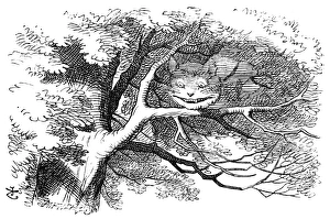 ALICE IN WONDERLAND, 1865. The Cheshire Cat. Illustration by John Tenniel from the first edition of Lewis Carrolls ALICE IN WONDERLAND, 1865. The Cheshire Cat. Illustration by John Tenniel from the first edition of Lewis Carrolls
