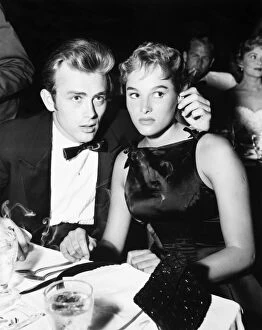 September Collection: American actor James Dean with Swiss actress Ursula Andress, 9 September 1955
