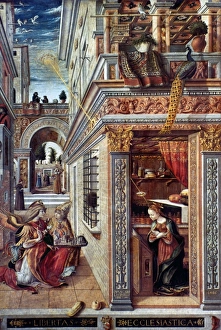 ANNUNCIATION. Carlo Crivelli. Panel, 1486 ANNUNCIATION. Carlo Crivelli. Panel, 1486