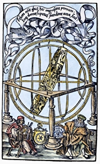ARMILLARY SPHERE, 1514. Armillary sphere with zodiac ARMILLARY SPHERE, 1514. Armillary sphere with zodiac
