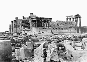 ATHENS: ERECHTHEION. View of the Erechtheion from the southwest, on the Acropolis in Athens ATHENS: ERECHTHEION. View of the Erechtheion from the southwest, on the Acropolis in Athens