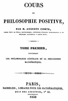 Images Dated 18th December 2006: AUGUSTE COMTE (1798-1857). French mathematician and philosopher