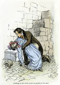 AUSTEN: PERSUASION, 1898. Looking on her with a face as pallid as her own AUSTEN: PERSUASION, 1898. Looking on her with a face as pallid as her own