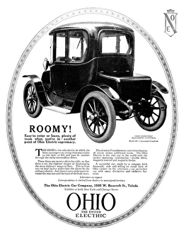 AUTOMOBILE AD, 1914. Advertisement for the Ohio Electric automobile, 1914 AUTOMOBILE AD, 1914. Advertisement for the Ohio Electric automobile, 1914