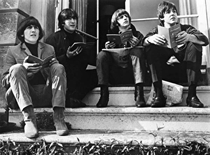 THE BEATLES, 1965. Left to right: George Harrison, John lennon, Ringo Starr, and Paul McCartney. Photograph, 1965 THE BEATLES, 1965. Left to right: George Harrison, John lennon, Ringo Starr, and Paul McCartney. Photograph, 1965