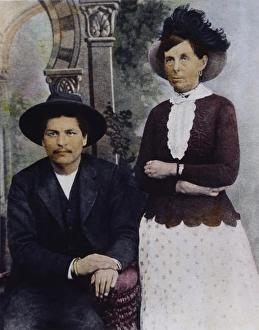 BELLE STARR & 'BLUE DUCK'. Belle Starr, originally, Myra Belle (c1846-1889). American desperado BELLE STARR & 'BLUE DUCK'. Belle Starr, originally, Myra Belle (c1846-1889). American desperado