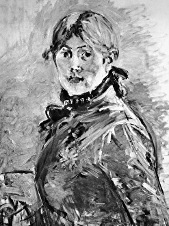 BERTHE MORISOT (1841-1895). French painter. Self-portrait BERTHE MORISOT (1841-1895). French painter. Self-portrait