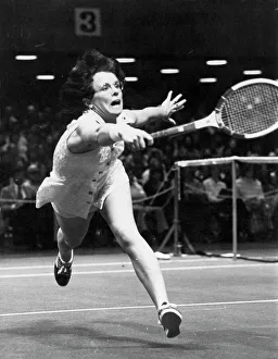 BILLIE JEAN KING. American tennis player. Photographed during the San Francisco tennis tournament in January 1974 BILLIE JEAN KING. American tennis player. Photographed during the San Francisco tennis tournament in January 1974