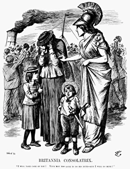BOER WAR CARTOON, 1899. Britannia Consolatrix BOER WAR CARTOON, 1899. Britannia Consolatrix