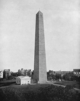 BOSTON: BUNKER HILL. The Monument at Bunker Hill in Boston, Massachusetts. Photograph BOSTON: BUNKER HILL. The Monument at Bunker Hill in Boston, Massachusetts. Photograph