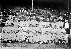 BOSTON RED SOX, 1916. Team photo of the Boston Red Sox, 1916. Babe Ruth is seated in the front row, center BOSTON RED SOX, 1916. Team photo of the Boston Red Sox, 1916. Babe Ruth is seated in the front row, center