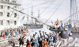 Boston Tea Party, December 16, 1773. Lithograph, 1846, by Nathaniel Currier Boston Tea Party, December 16, 1773. Lithograph, 1846, by Nathaniel Currier