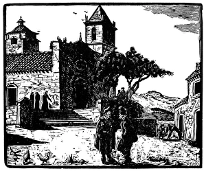 BRANCA: ITALIAN VILLAGE. View of an Italian village BRANCA: ITALIAN VILLAGE. View of an Italian village