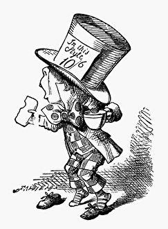 CARROLL: ALICE, 1865. The Mad Hatter, after the design by Sir John Tenniel for CARROLL: ALICE, 1865. The Mad Hatter, after the design by Sir John Tenniel for