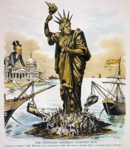 Anti-Immigration Cartoon Print, 1890