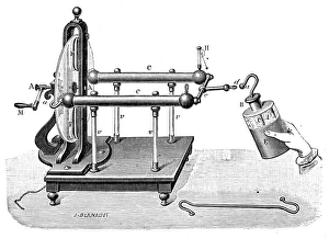 Charging a Leyden jar with a Ramsden electrostatic generator Charging a Leyden jar with a Ramsden electrostatic generator