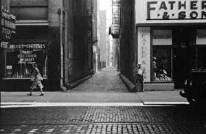 CHICAGO: ALLEY, 1940. View down an alley in Chicago, Illinois. Photograph by John Vachon CHICAGO: ALLEY, 1940. View down an alley in Chicago, Illinois. Photograph by John Vachon