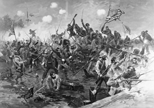 CIVIL WAR: SPOTSYLVANIA. The Battle of Spotsylvania, Virginia, 8-18 May 1864. Lithograph CIVIL WAR: SPOTSYLVANIA. The Battle of Spotsylvania, Virginia, 8-18 May 1864. Lithograph