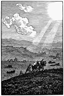 CLOUDSCAPE, 20th CENTURY. Woodcut, early 20th century CLOUDSCAPE, 20th CENTURY. Woodcut, early 20th century