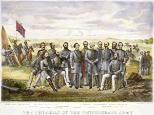 CONFEDERATE GENERALS. The Generals of the Confederate Army. Jefferson Davis, with red cloak CONFEDERATE GENERALS. The Generals of the Confederate Army. Jefferson Davis, with red cloak