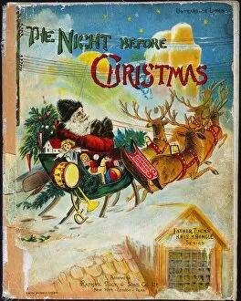 Images Dated 17th September 2013: Cover of a late 19th century edition of Clement Clarke Moores The Night Before Christmas