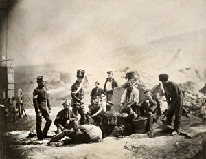 CRIMEAN WAR: HUSSARS, 1855. The cookhouse of 8th Hussars. Photograph by Roger Fenton CRIMEAN WAR: HUSSARS, 1855. The cookhouse of 8th Hussars. Photograph by Roger Fenton