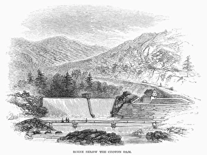 CROTON DAM, 1860. The dam on the Croton River in New York, which supplied water for the Croton Aqueduct CROTON DAM, 1860. The dam on the Croton River in New York, which supplied water for the Croton Aqueduct