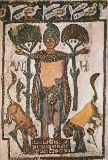 DANIEL IN THE LIONS DEN. Mosaic from Tunisia, 5th-6th century A.D DANIEL IN THE LIONS DEN. Mosaic from Tunisia, 5th-6th century A.D
